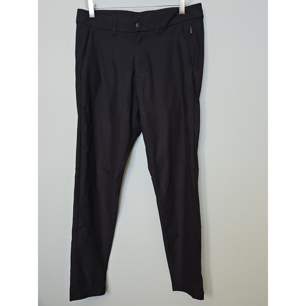 Lululemon ABC Commission Pant Slim Tapered Tech Minimalist 32 Black